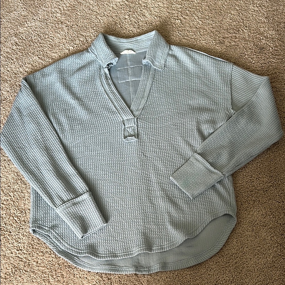 Womens Light Blue Blu Pepper V-neck Sweater Size S